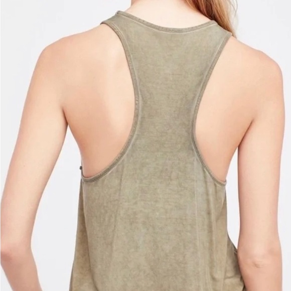 NWT Free People We The Free Amelia Tank Top Moss XS - Picture 3 of 6